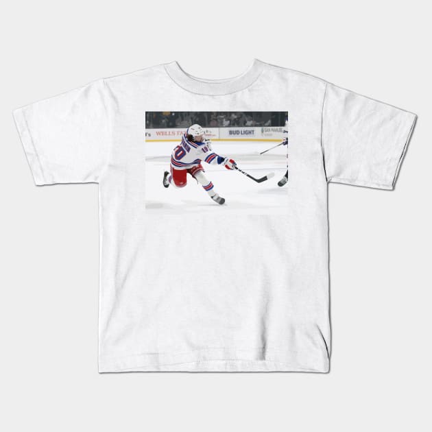 Artemi Panarin Painting Kids T-Shirt by gktb